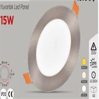 YCL EKO 15W.S.A.YUVARLAK PANEL SATEN KASA 4000K 1